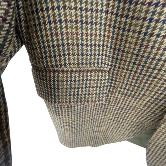 Polo University Club By Ralph Lauren Mens Houndstooth Blazer 43 T Wool Brown - Picture 8 of 12